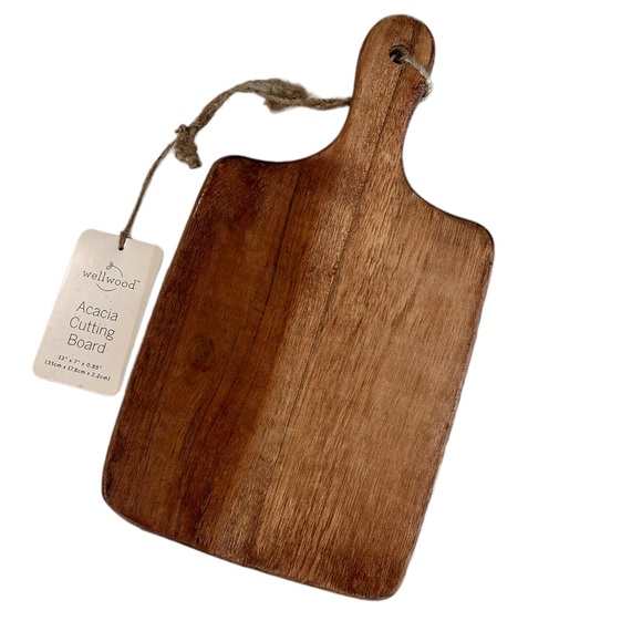 Other - Acacia Wood Cutting Board Paddle Wellwood Charcuterie Decor Kitchen Appetizer